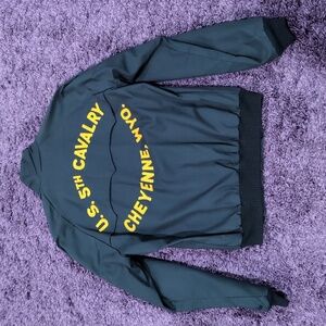 Vintage Sir Jac US 5th Calvary Cheyenne Barracuda Red Tartan Plaid Lined Jacket